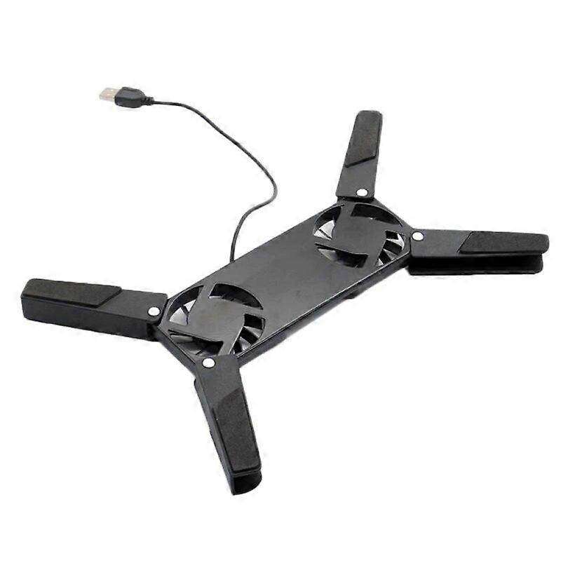 משטח קירור למחשב נייד מקרר למחשב נייד תושבת כרית קירור המופעלת באמצעות USB 2 מאווררים למחשב נייד אוניברסלי 7 15" 1 מעמד למחשב נייד