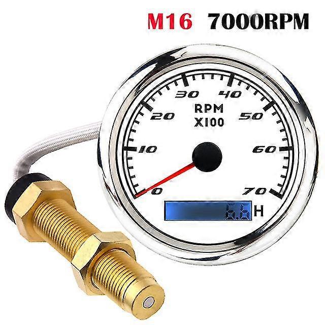 85Mm tacho gauge with tacho sensor m16/m18 for gasoline diesel engine tachometer 0-3000rpm with hourmeter red backlight marine