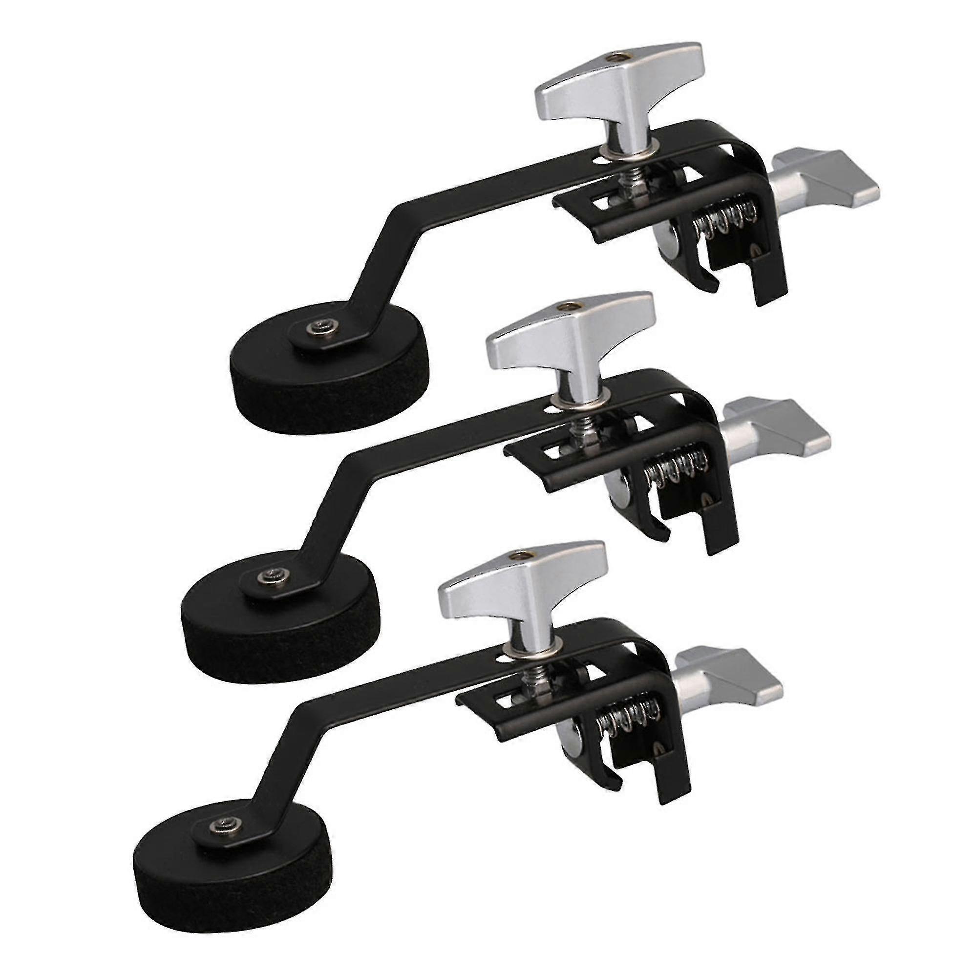 Black Metal Felt Rack Drum Internal Tone Control Drum Silencer Set Of 3