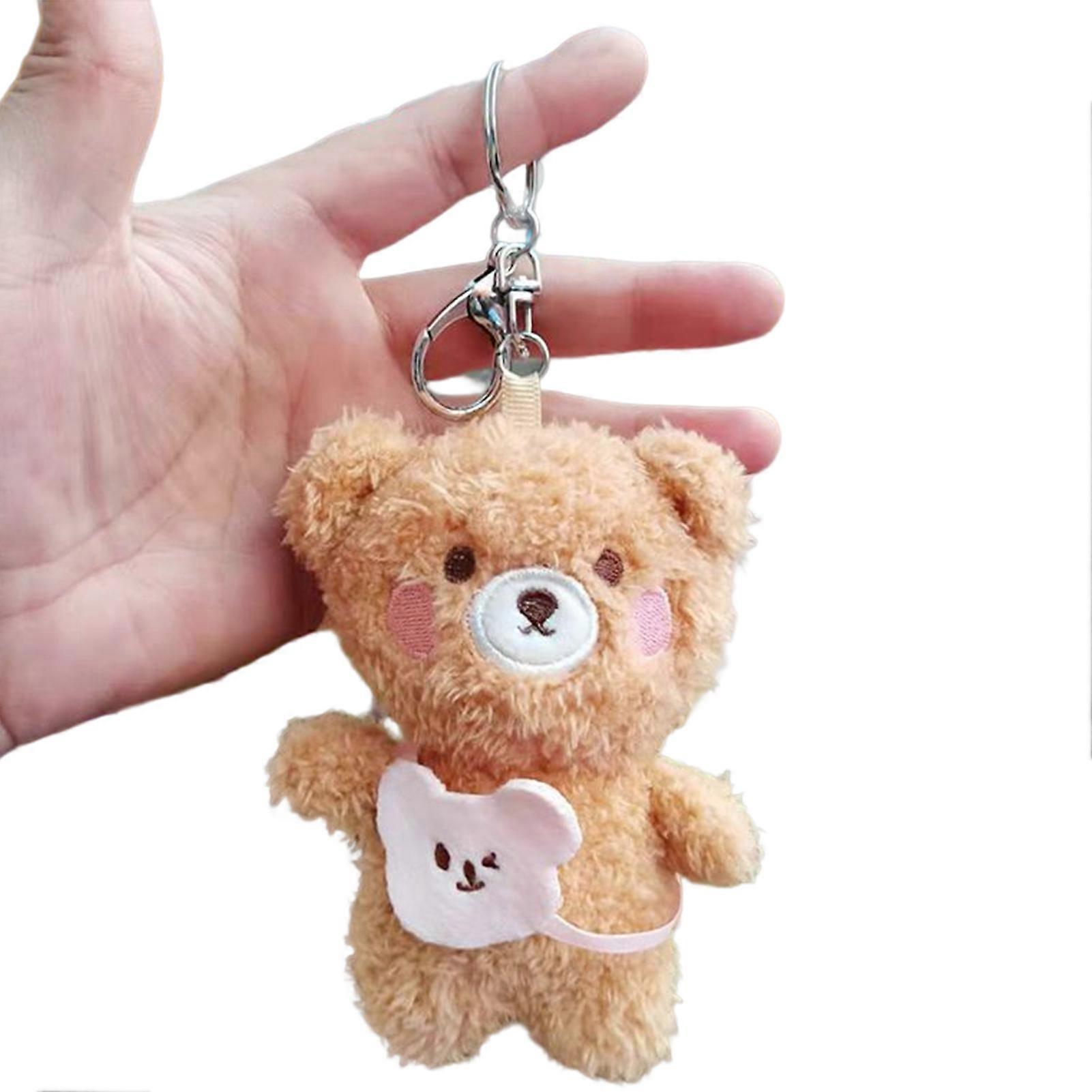 Mini Stuffed Bear Animal Pendant Convenient Easy to Hang Plush Keychain for Kids Birthday Gifts