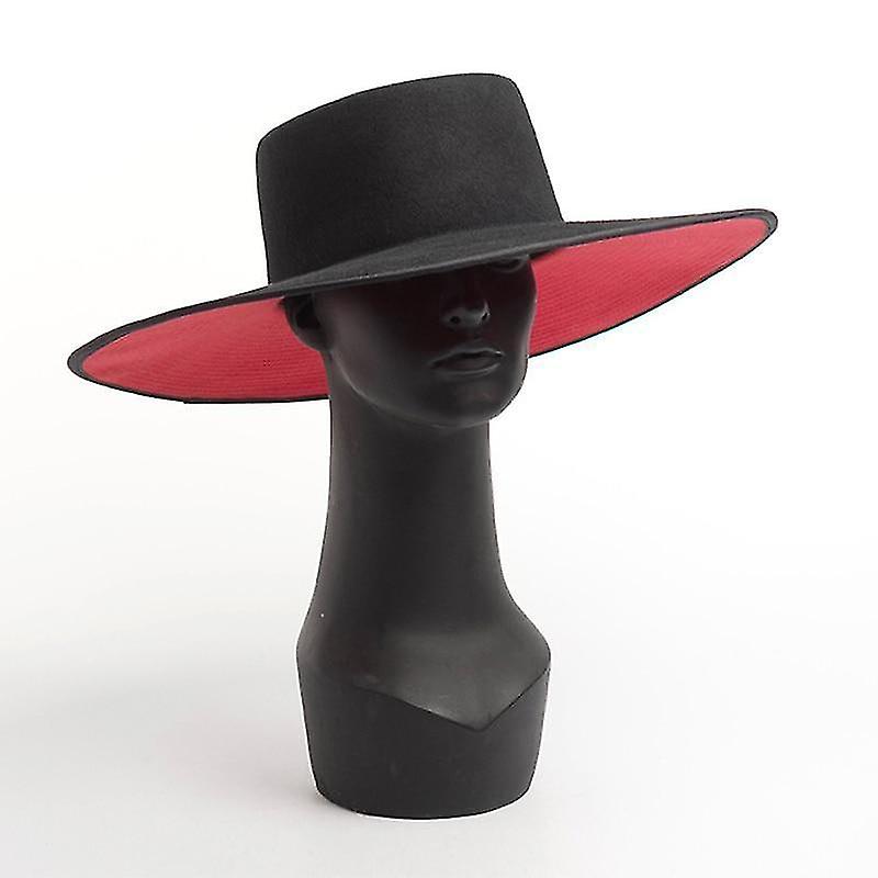 Hats Classical Unisex Wide Brim Splice 2 Tone Wool Hats