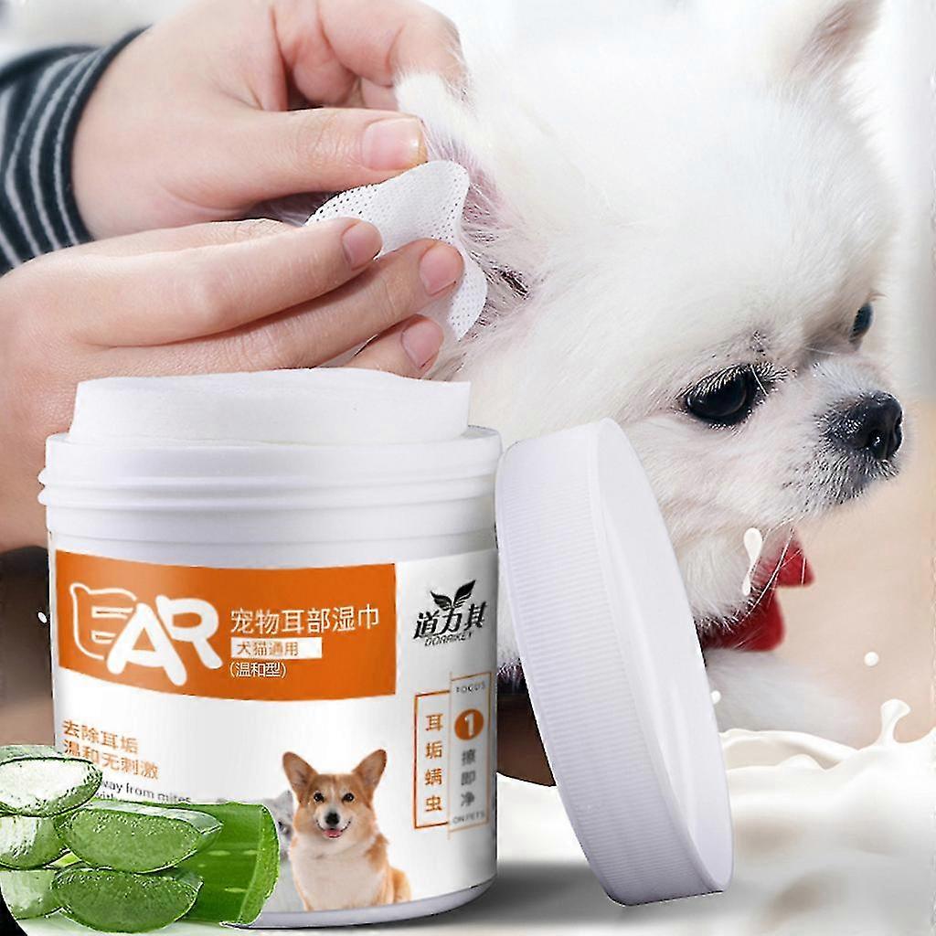 View of Pet Ear Wipes Dog For Cat Earwax Clean Ears Odor Remover Pets Cleaning ...