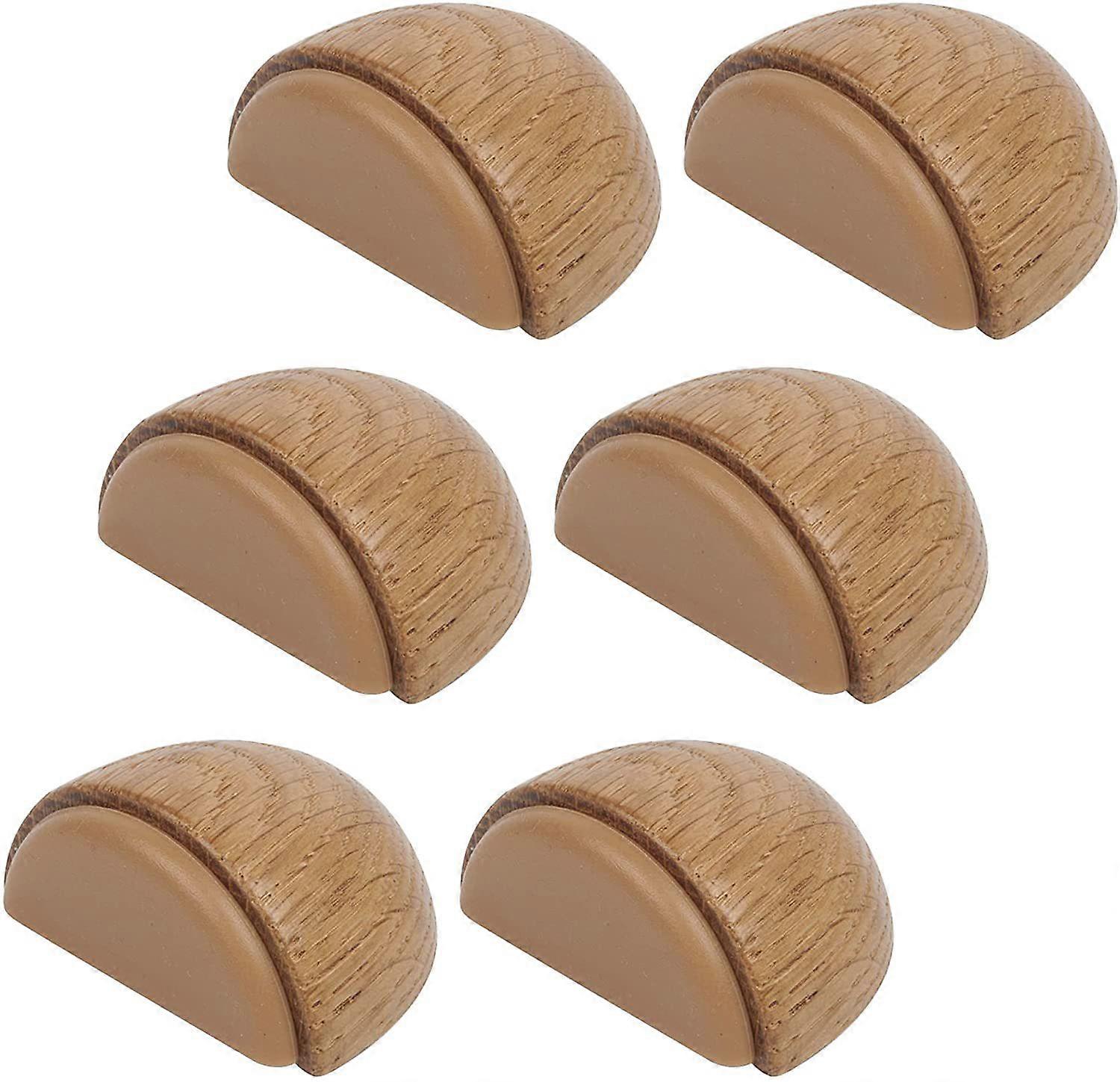 6pcs Door Stops - Glued Wooden Door Stops