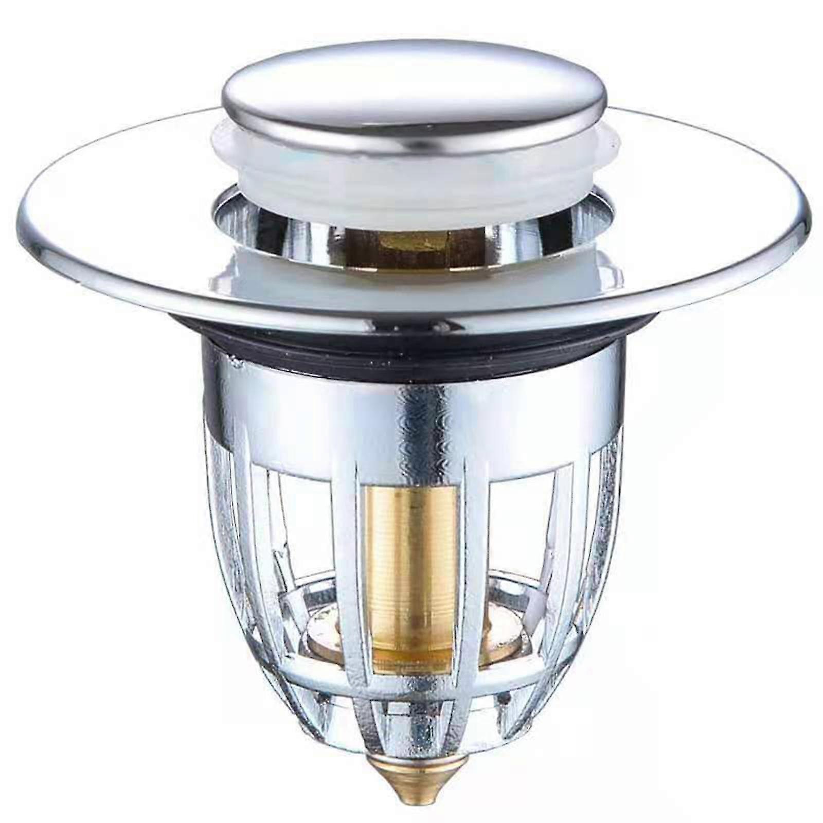Steel Basin Drain Filter Waterproof Bathroom Sink Plug Stopper Leak Proof Core Pop-up Hardware Accessorie