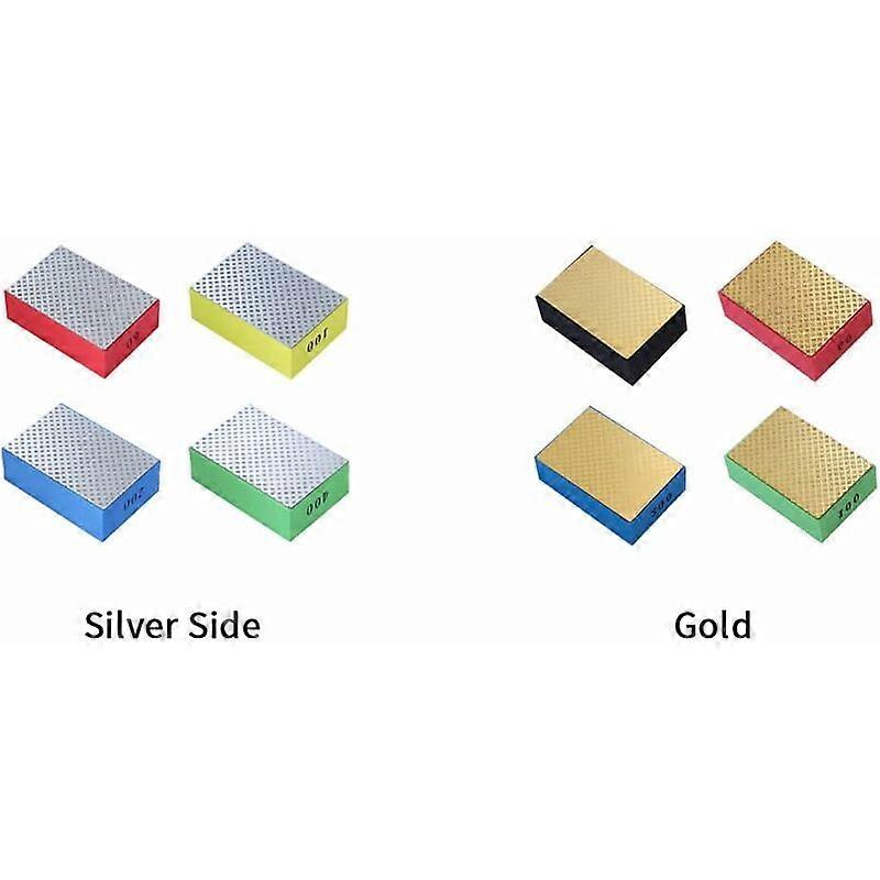 Set of 4 Diamond Sanding Blocks for Glass, Granite, Marble, Stone