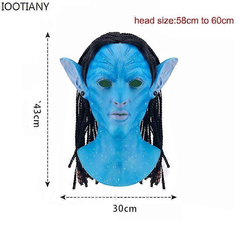 IOOTIANY Movie Avatar Neytiri Jake Sully Maska Cosplay Lateks Halloween Party Avatar 2 Kostium Cosplay Rekwizyty Maska lateksowa dla dorosłych