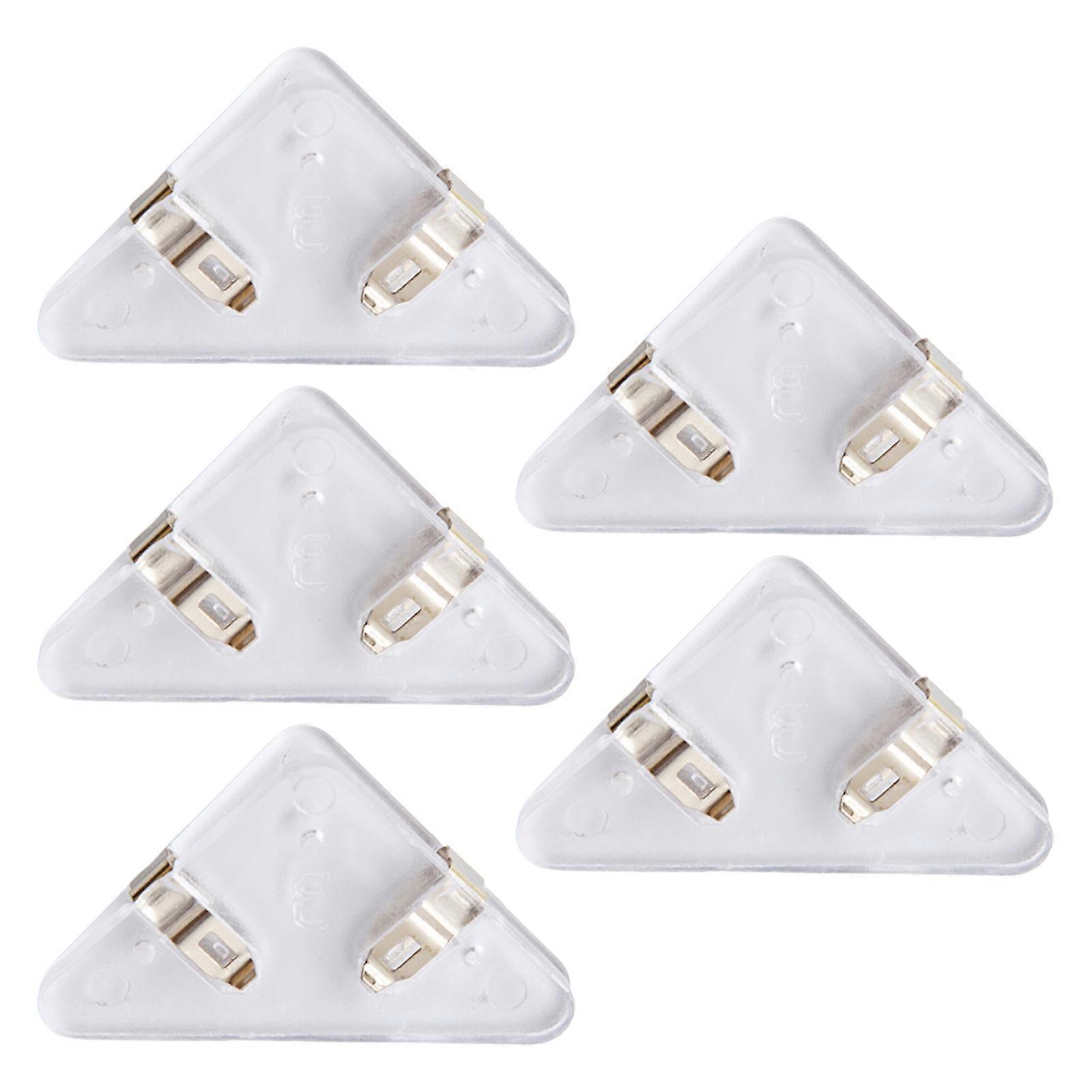 5Pcs Transparent Triangle Corner Clips Prevent Book Curling Multifunctional Document File Book Page Corner Clips Students Supplies KAESI