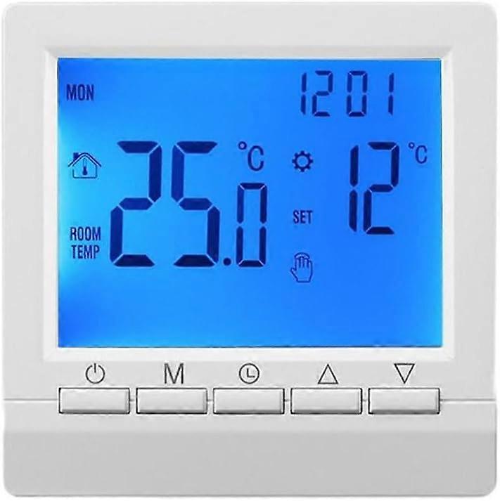 Programmable Digital Thermostat - Intelligent Controller for Gas and Wall Heating LCD