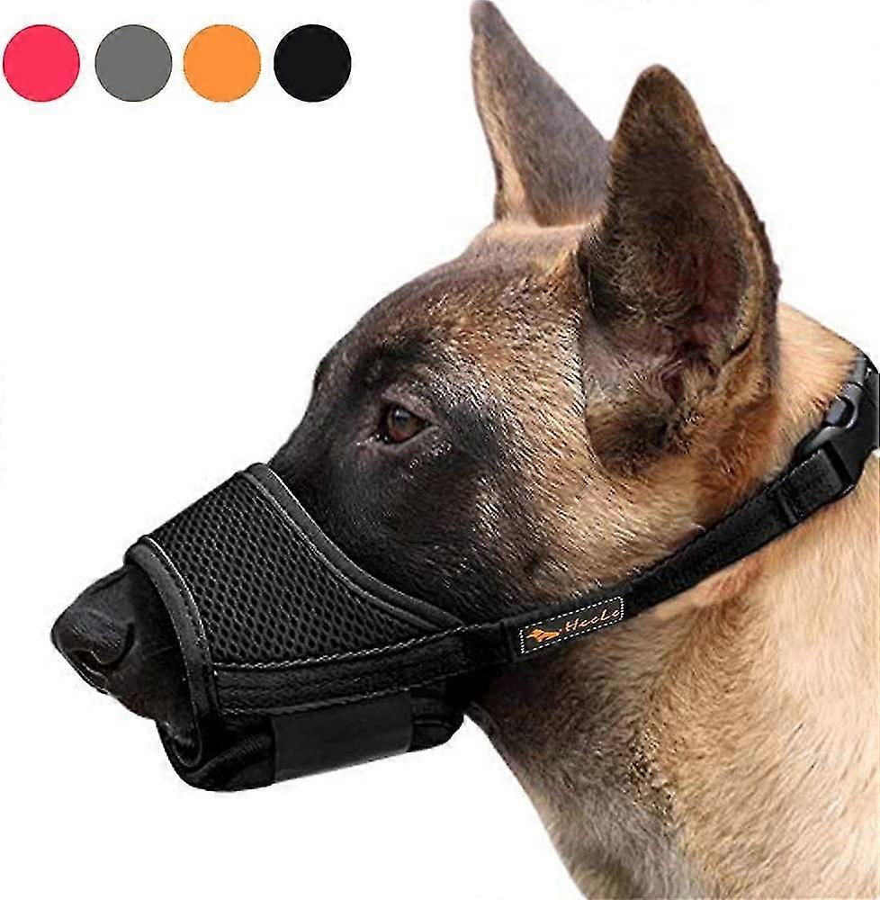 dog muzzle breathable mesh and durable nylon dog muzzle with adjustable loop and soft pad dog training muzzle prevent for barking biting and chewing (