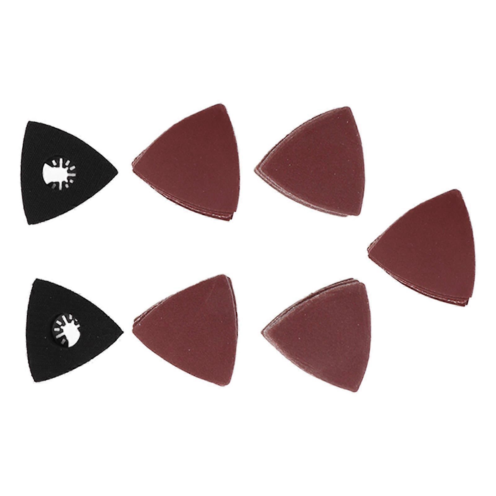 80mm Triangular Sandpaper Set Multifunctional Polishing Sanding Paper Replacement with Pads