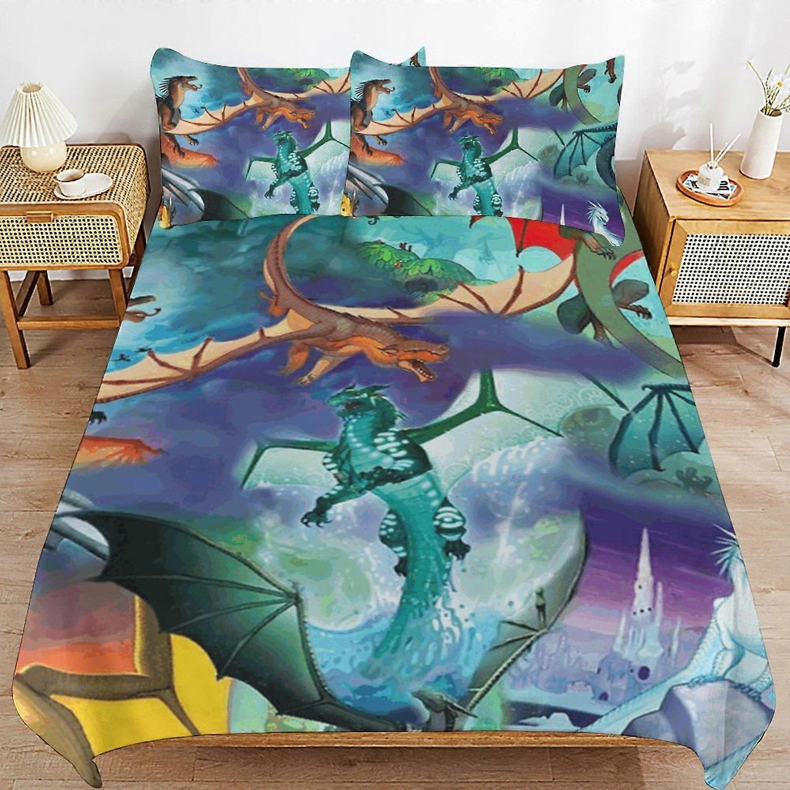 طقم مفروشات GD231 طقم لحاف WOF Wof WOF 3 قطع طقم غطاء لحاف طقم فراش ناعم لجميع الفصول (1 لحاف 2 غطاء وسادة) HZ231