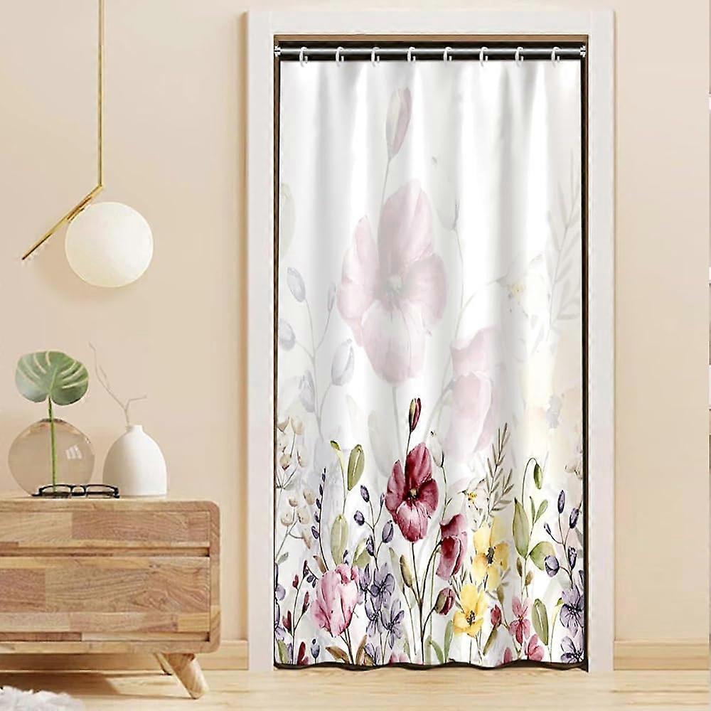 ستارة دش بيضاء للحمام بورجوندي زهور صفراء قماش ستارة حوض استحمام مجموعة ضباب أخضر يترك أرجواني أزرق أزهار حمام ديكور المنزل مقاوم للماء ش