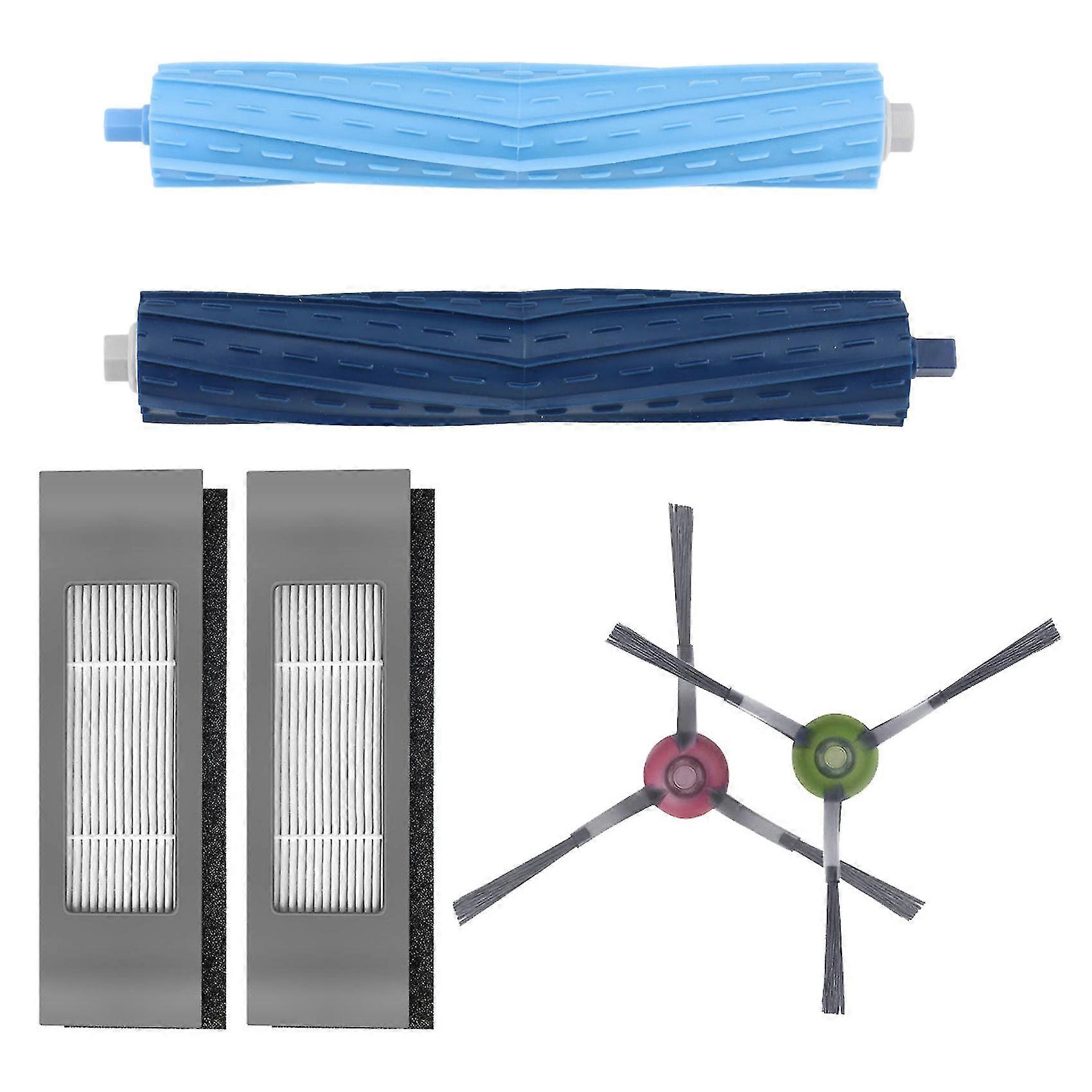 6pcs Main Side Brush Filter For Ecovacs Ozmo T9aivi Robot Cleaner