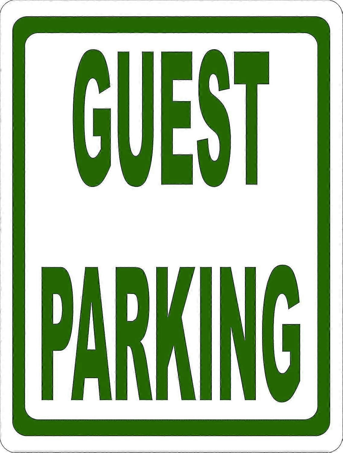 Sinal de estacionamento para hóspedes. 8x12 polegadas OU 12x16 polegadas de metal. Modo 3569