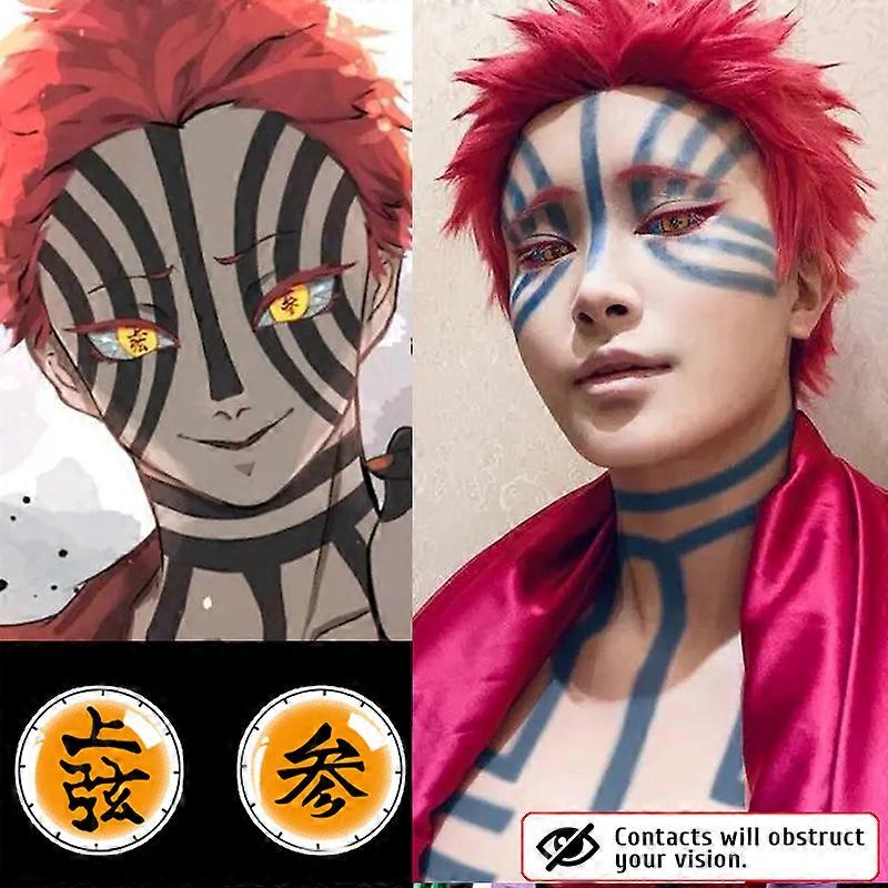 Redkid 2 pezzi/1 paio di lenti a contatto colorate accessori per cosplay anime lenti lenti a contatto colorate con prescrizione annuale con scatola...