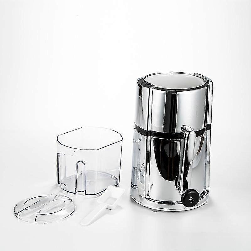 Manual Ice Crusher With Stainless Steel Blades - Hand Crank Ice Shaver For Cocktails & Drinks