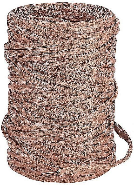 54 Yards Camel Floral Bind Wire Wrap Twine 2mm Handmade Iron Wire Paper Rattan Portable Binding Wire Paper Twine For Flower Bouquets Gardening Paper W