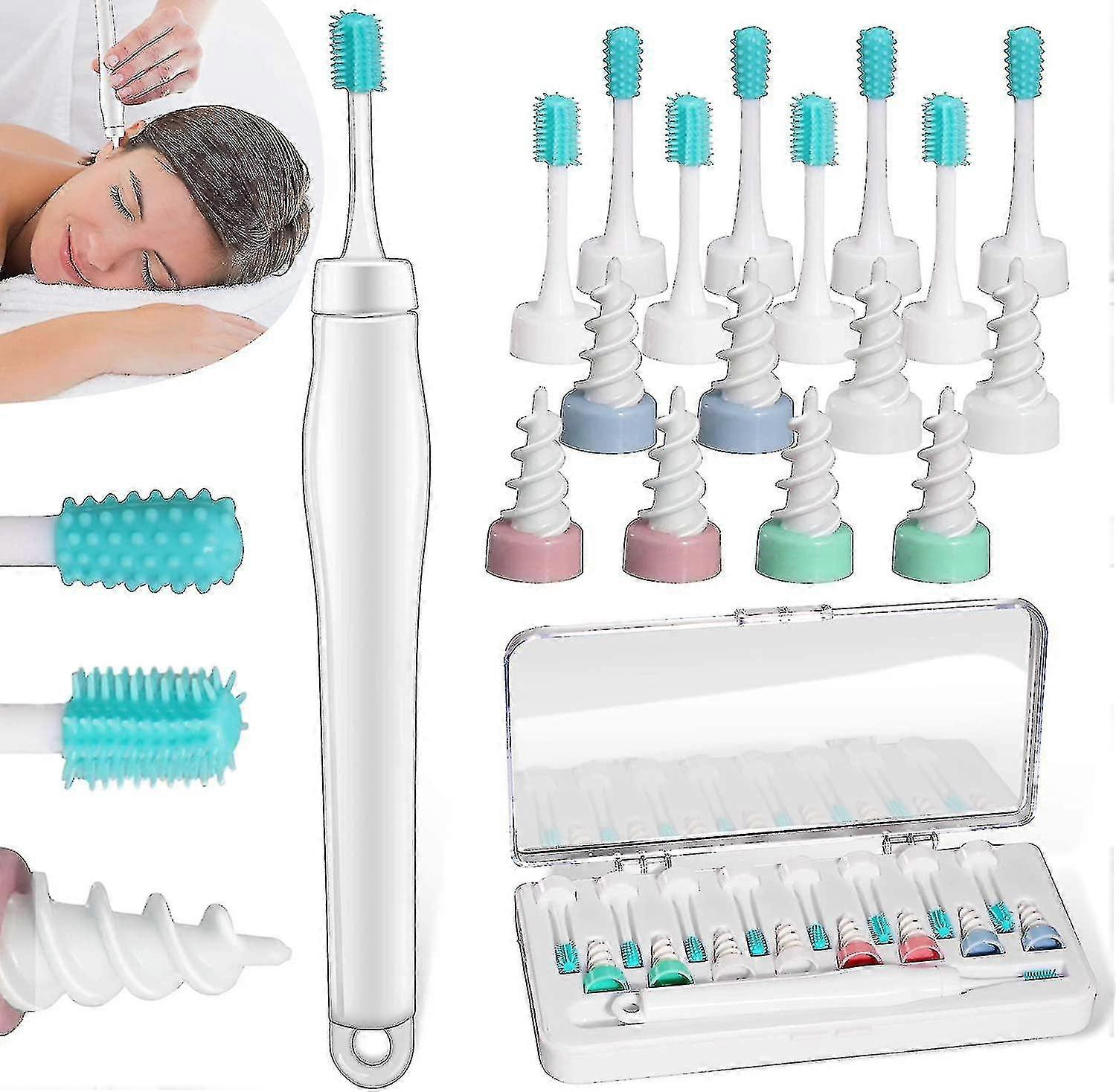 Dissolvant de cire d’oreille avec 16 tête de remplacement