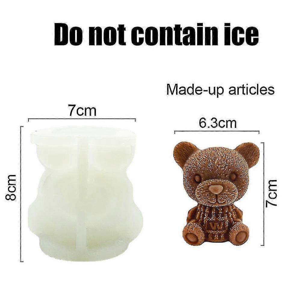 4pcs 3d Teddy Bear Shape Silicone Making  Cake Decor For Wedding tr