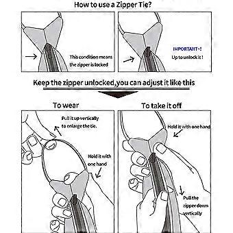 how to put on a zipper tie