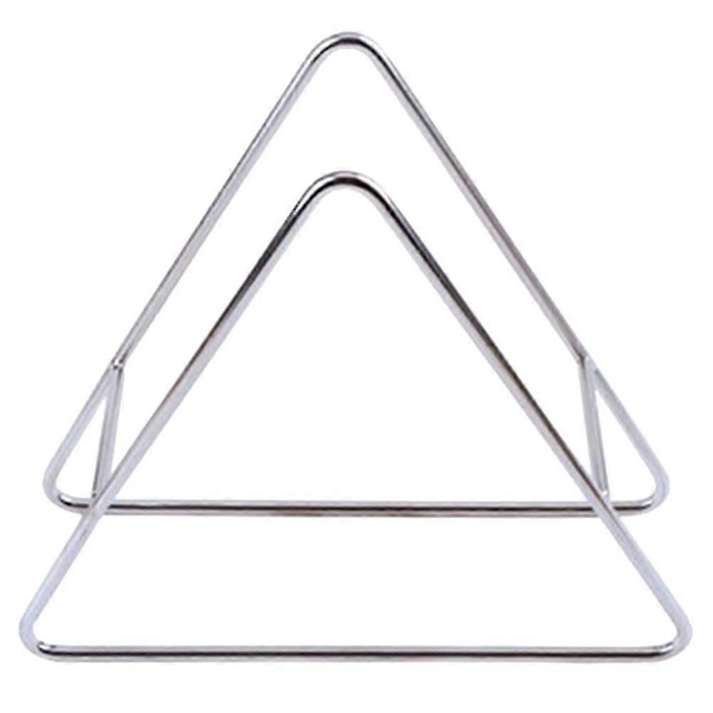 Triangle Shape Coaster Holder uten Coaster Solid rustfritt stål mat Dish Storage Rack Plate Stand