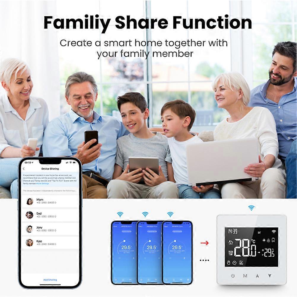 Thermostat de chauffage de chaudière à gaz à eau Thermostat de chauffage à programmation hebdomadaire pour un usage domestique