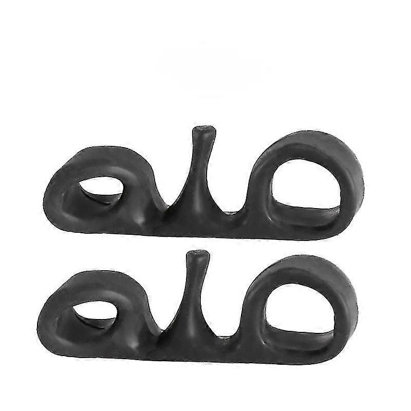 2stk silikon hallux valgus Corrector tåseparator Valgus For tå fingerseparator Hallux valgus korrigerer Ortopedisk beskytter (svart)