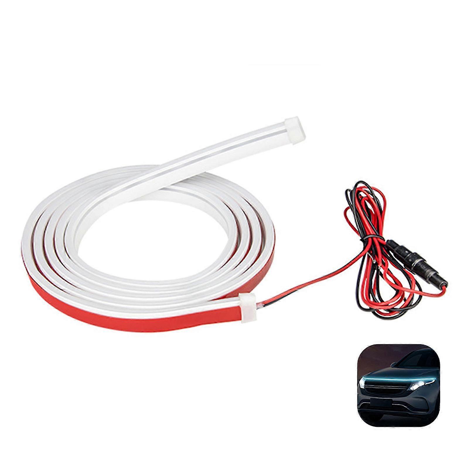 Car Daytime Running Lights for Hood Decor Universal Flexible Car-Styling Light Strip for Auto Car SUV