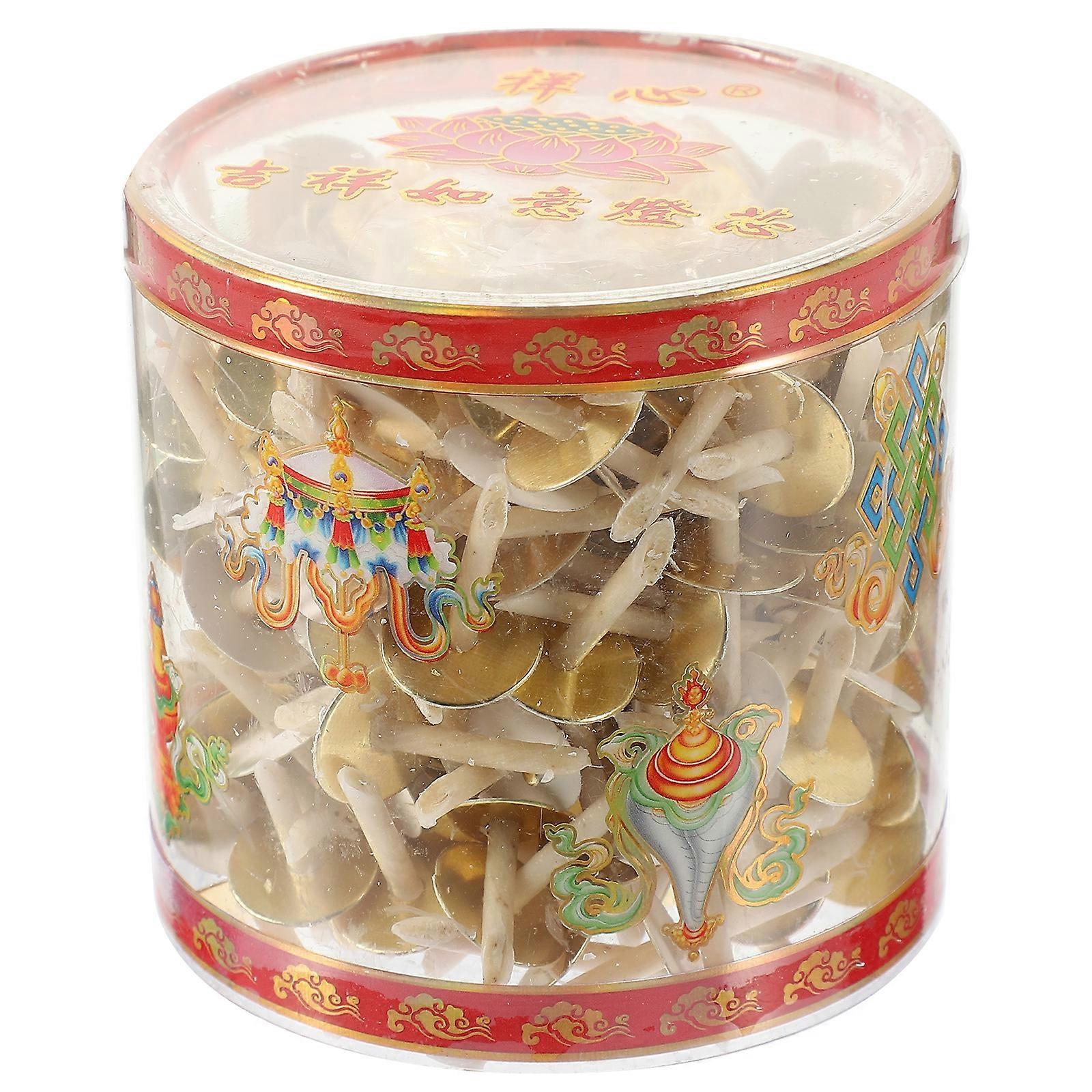 1 box of Lamp Wick Floating Wicks Holders Butter Lamp Floating Wicker Buddhism Supplies