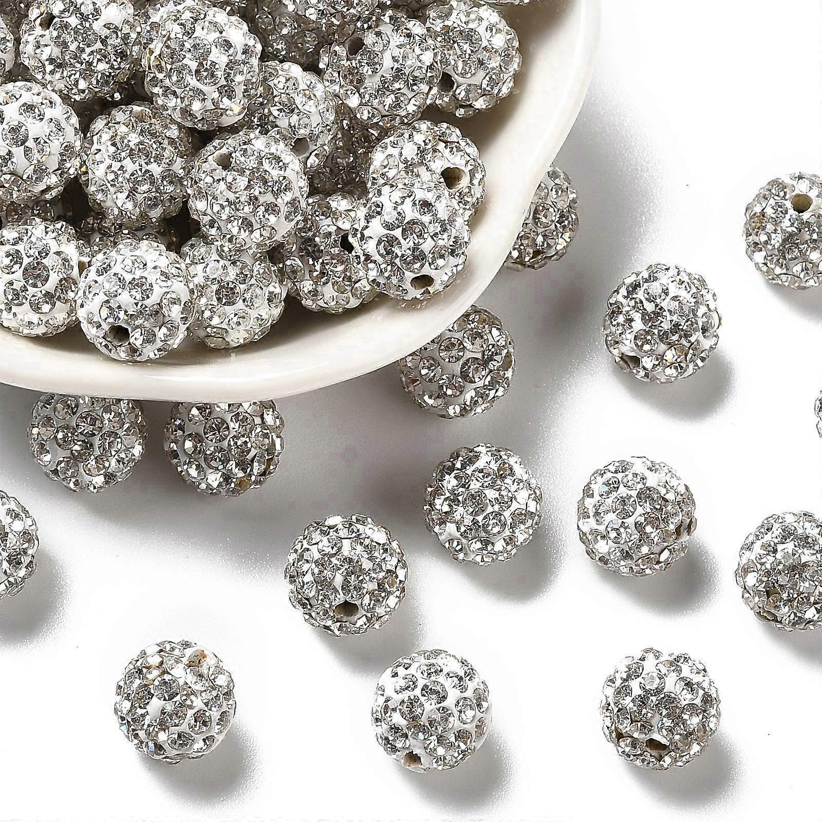 10mm clay crystal beads