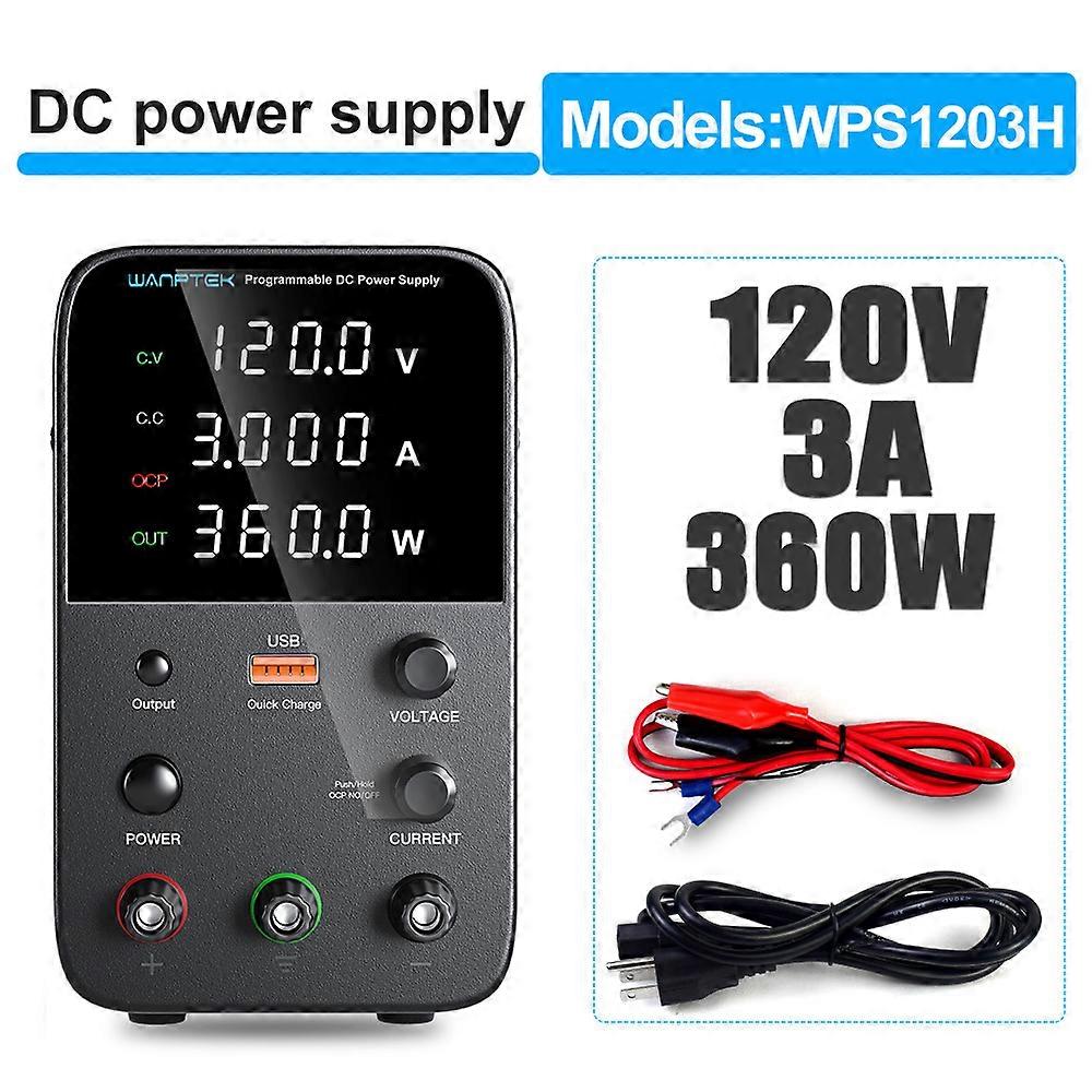 120V 3A Switching Adjustable DC Power Supply Laboratory Digital LED Display Adjust DC regulated Bench Source diy tool