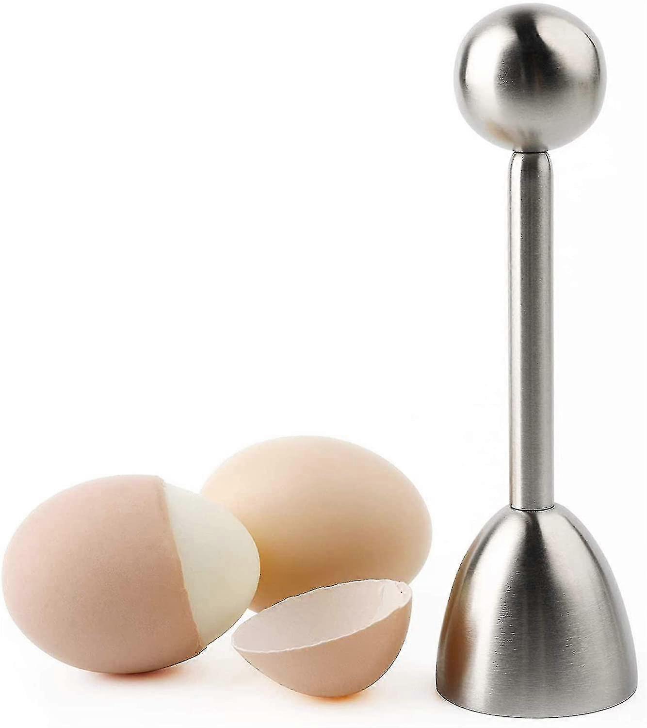 Egg Cracker Attachment For Soft Boiled Eggs, Stainless Steel Bowl Remover, Cake