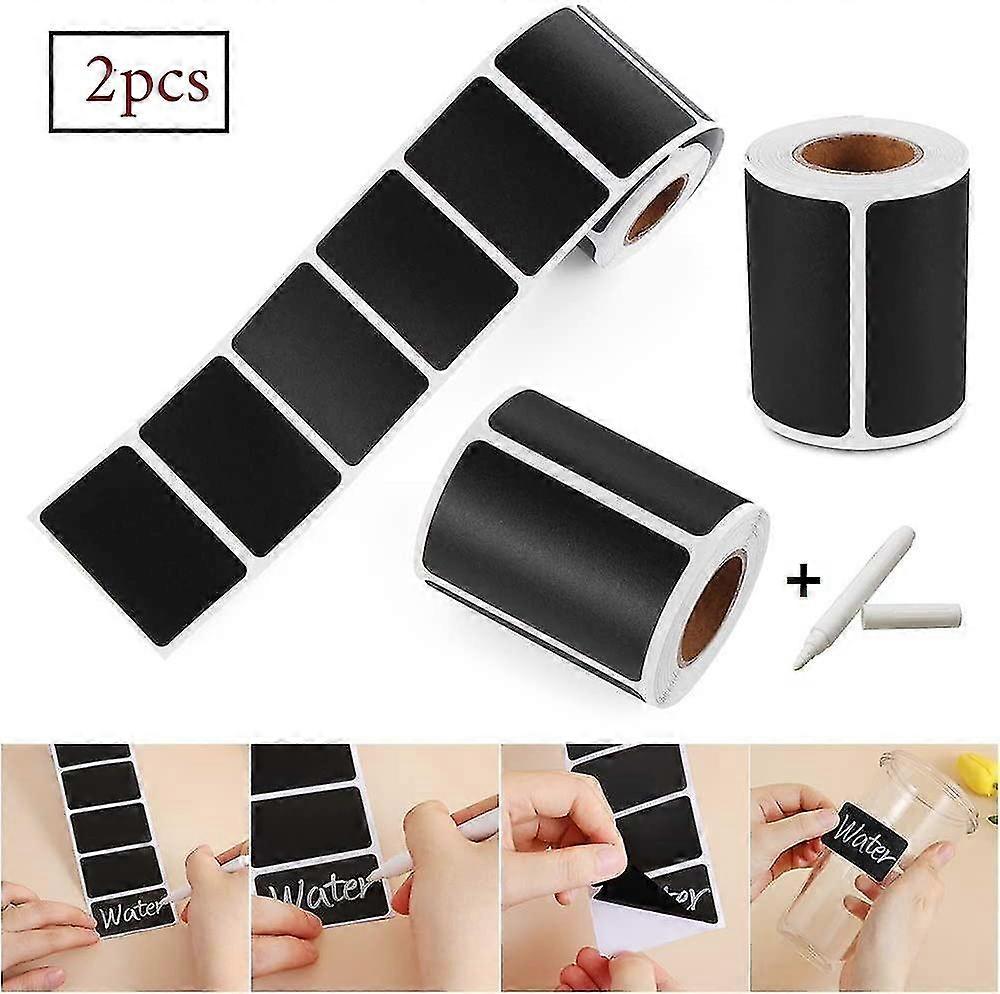 Chalkboard Labels, 2pcs Waterproof Reusable Blackboard Stickers Kit