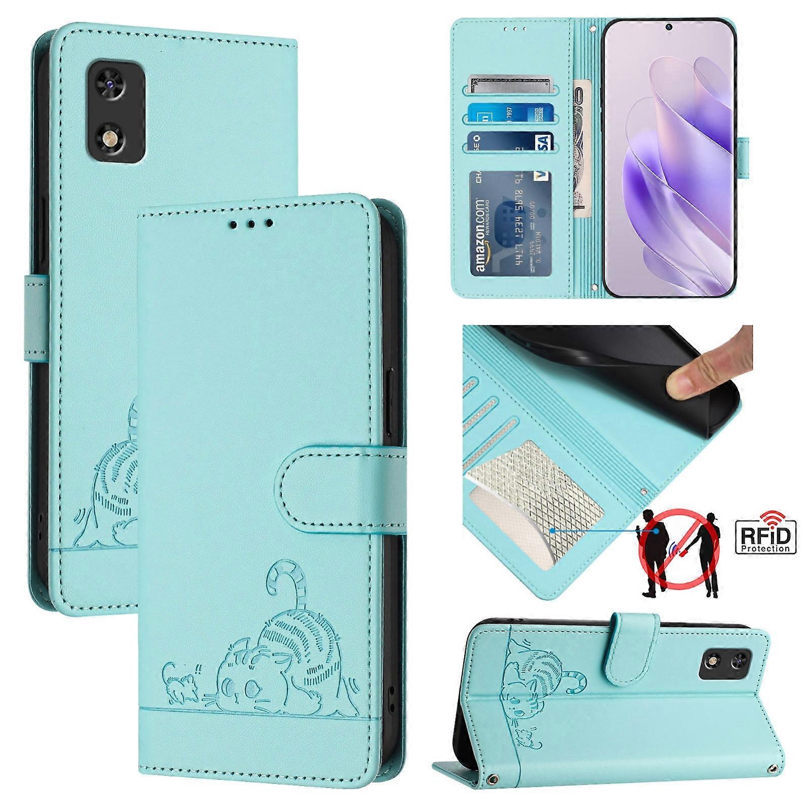 Cat Rat Embossed RFID PU Case For itel A23 Pro / A17