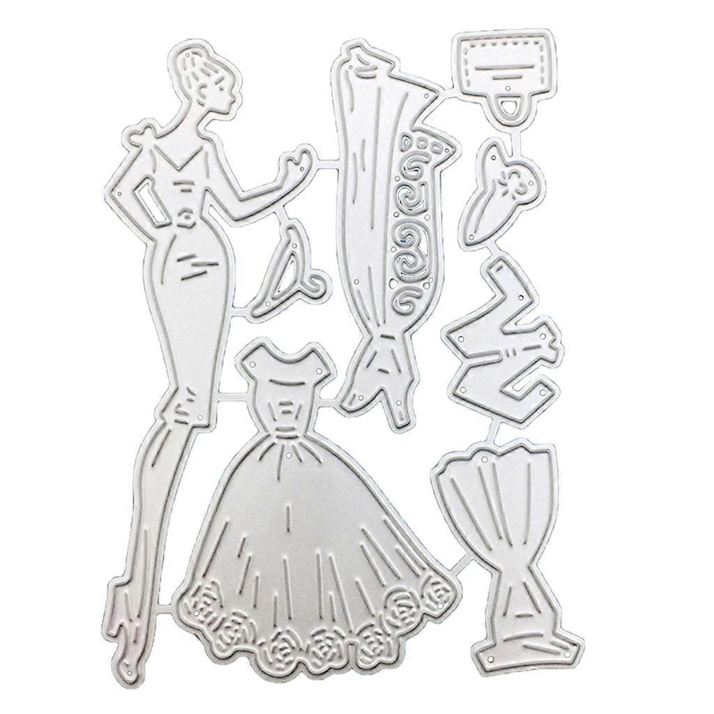 Beauty Dress Metal Cutting Dies DIY Craft Carbon Steel Embossing Template Stencil Scrapbooking for Card Die Cuts Mold