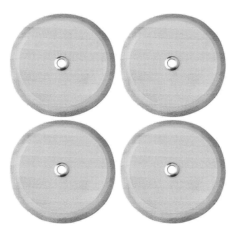 4 Pcs 4 in Stainless Steel Replacement Coffee Filter Mesh,for 1000 Ml ,8 Cup French Press Coffee an