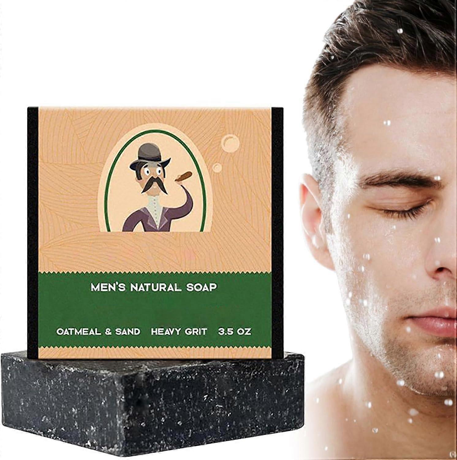 Pine Tar Soap Bar for Men, Men's Natural Soap Smooth Skin for Body Face, Moisture Skin Cleansing Soap Refreshing Oil Control Soap
