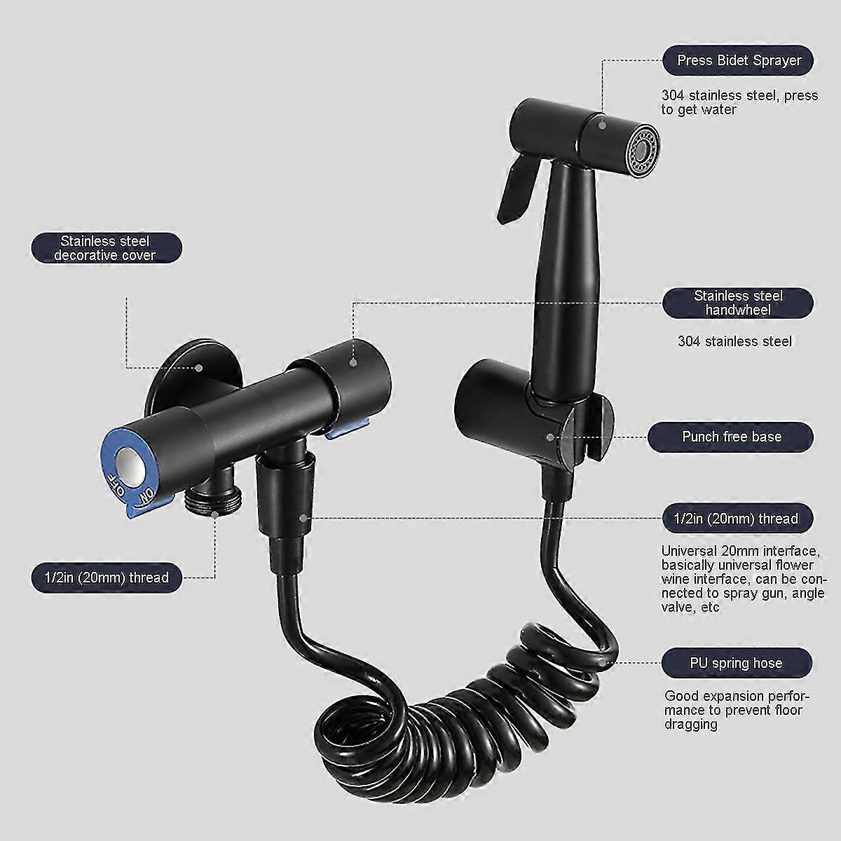 Handheld Shower Head Douche Toilet Bidet Sprayer Wash Jet For Bidets Attachment