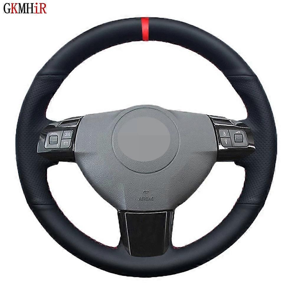 Black Artificial Leather DIY Car Steering Wheel Cover For Opel Astra (H) Signum Corsa 2004-2009 Zaflra (B) 2005-2014 Vectra (C)