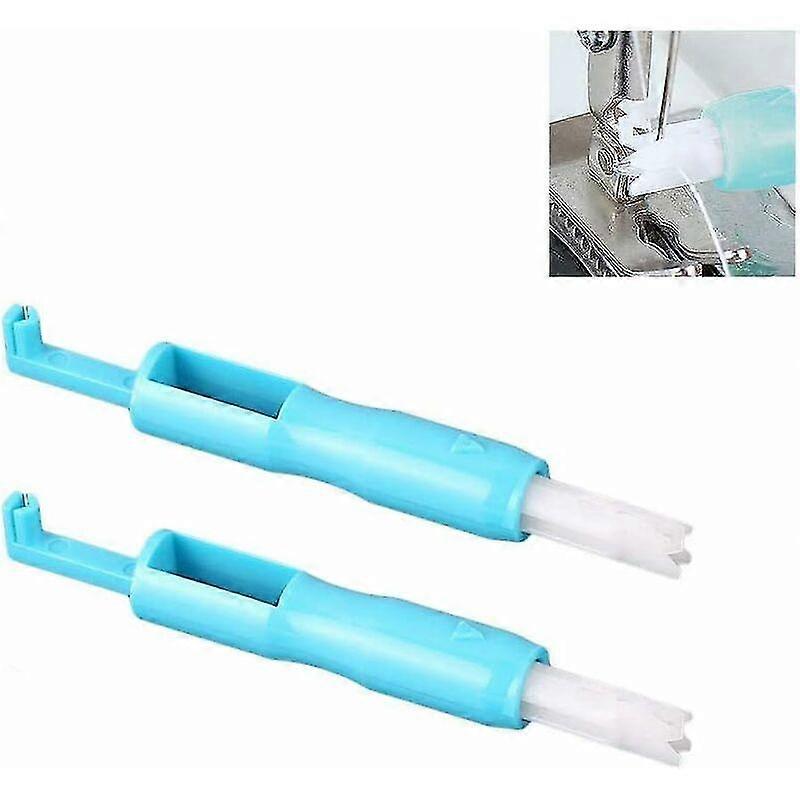 Needle Threader for Sewing Machine, 2 Pieces Automatic Plastic Needle Threader Home Sewing Machine Threading Tools Blue 7.5cm