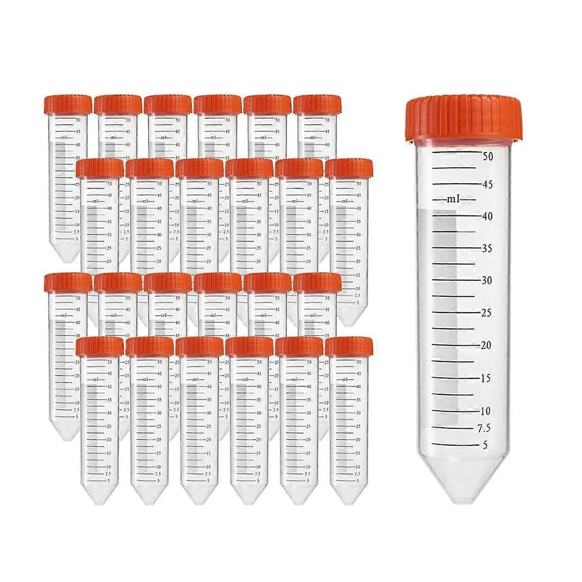 Conical Centrifuge Tubes 50mL,50Pcs Sterile Premium Polypropylene,Leak-Proof Screw Caps