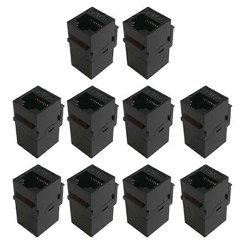 10Pcs Keystone CAT6 CAT5E Straight Through Keystone Modules Adapter Couplers