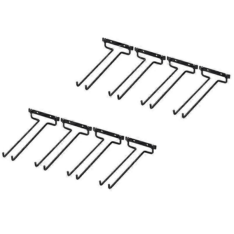 8 Pcs Wine Glass Racks Wall Mounted Hanging Rack Shelf Wine Cup Display Stand For Cabinet And Bar B