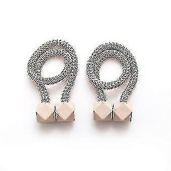 Strong Magnetic Curtain Tie Backs Buckle Clips Hold Backs Rope Tiebacks Home(2 Pieces, Champagne)