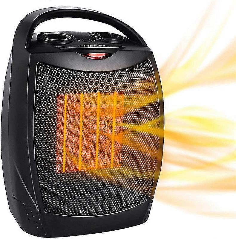 Portable Space Electric Heater, 1500w/750w Ceramic Heater With Thermostat, Can Heat 200 Square Feet In Minutes, Safe And Quiet, Suitable For Office De