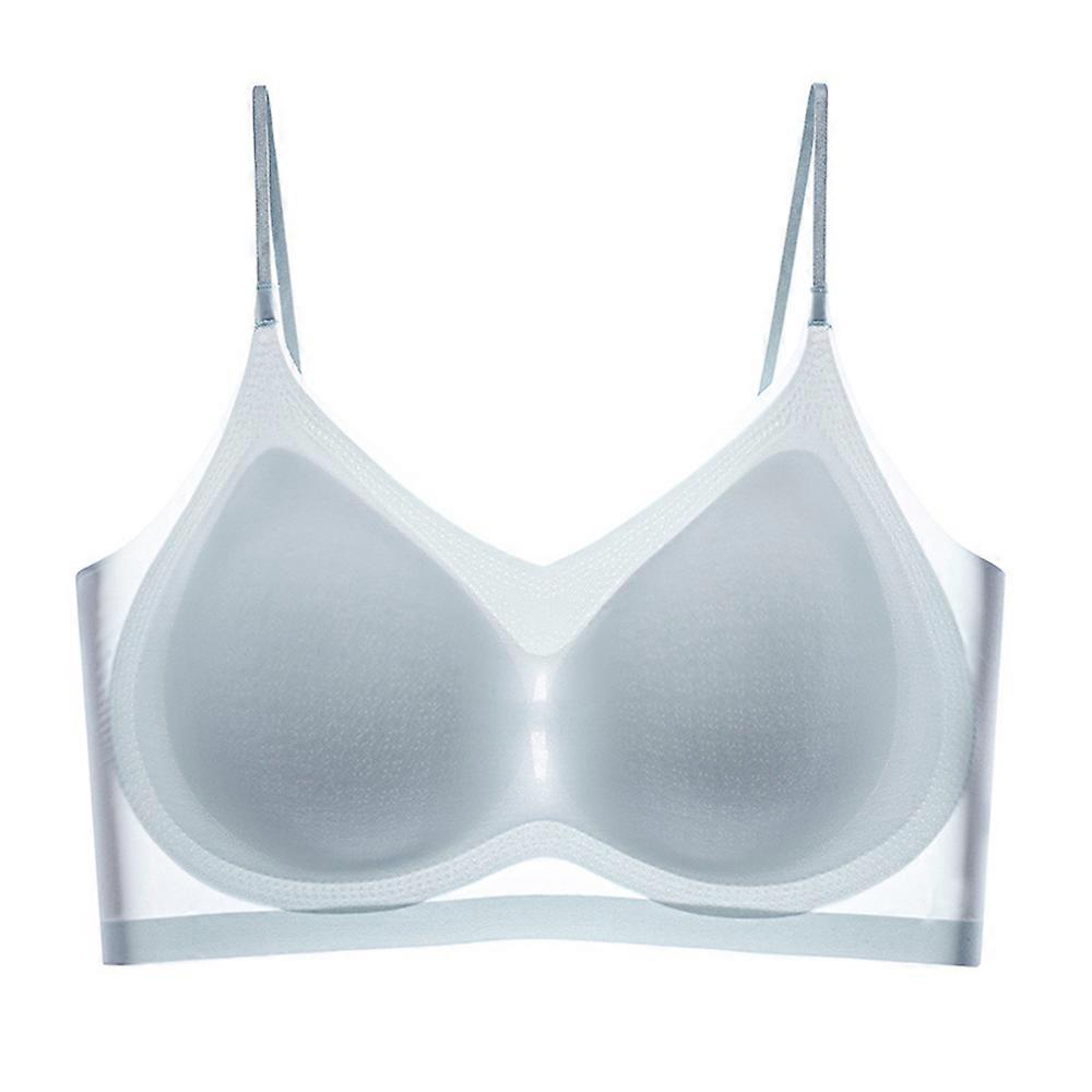 Women Summer Ultra Thin Ice Silk Soft Breathable Bra Lifting Cooling Bra Plus Size