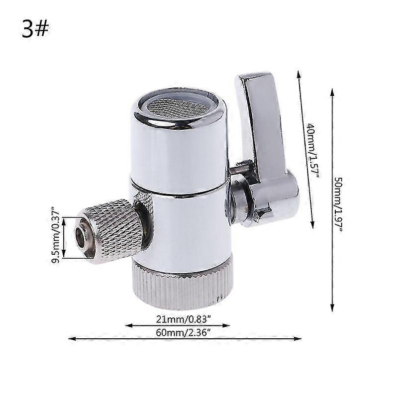 Water Filter Faucet Diverter Valve Ro System 1/4" 2.5/8" 3/8" Tube Connector-MXBC