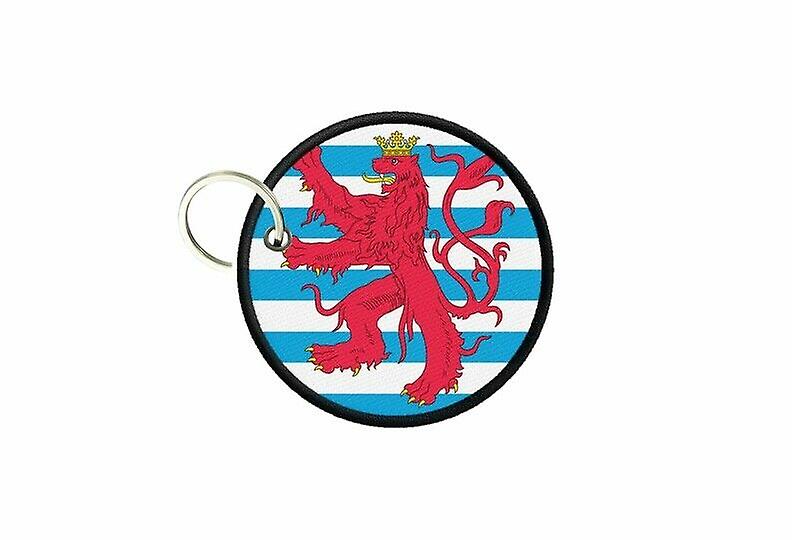 Keychain keys flag luxembourg lion printed round round