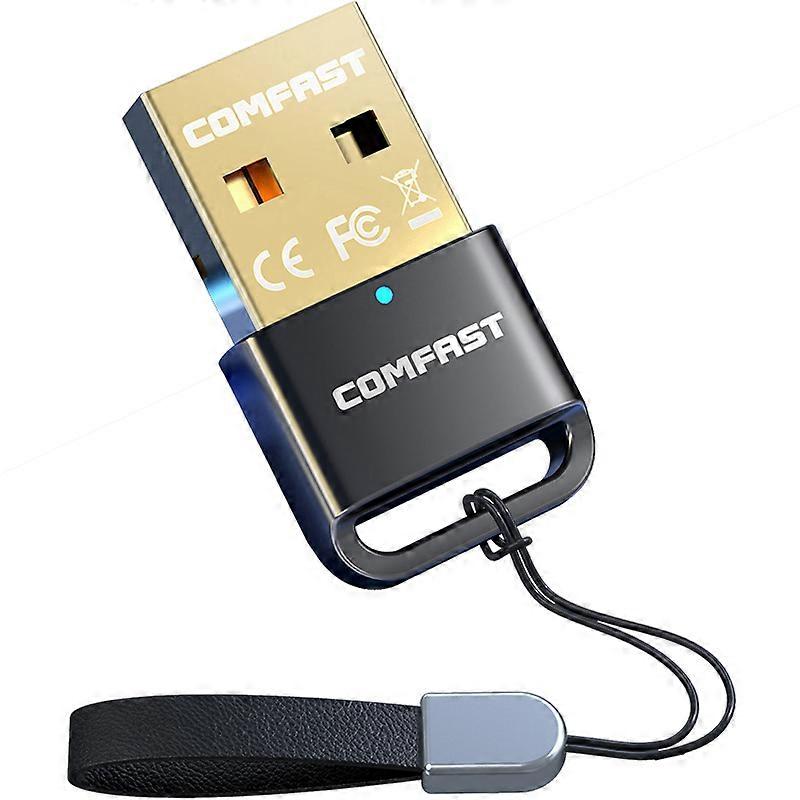 BLACK USB Bluetooth 5.1 Wireless Adapter Receiver Dongle 2.4GHz Audio 10M Win8 For PC Laptop 5.0 Speaker Mouse Transmitter