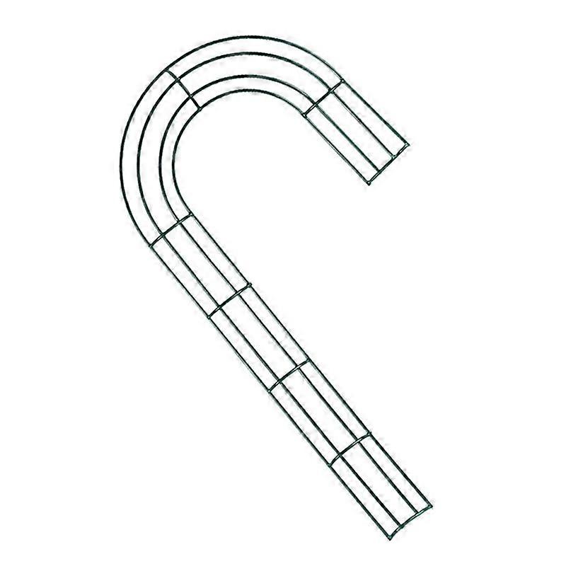 Christmas Wreath Frame Solid Construction Rust-proof Metal Xmas Candy Cane Wire Wreath Frame for Home